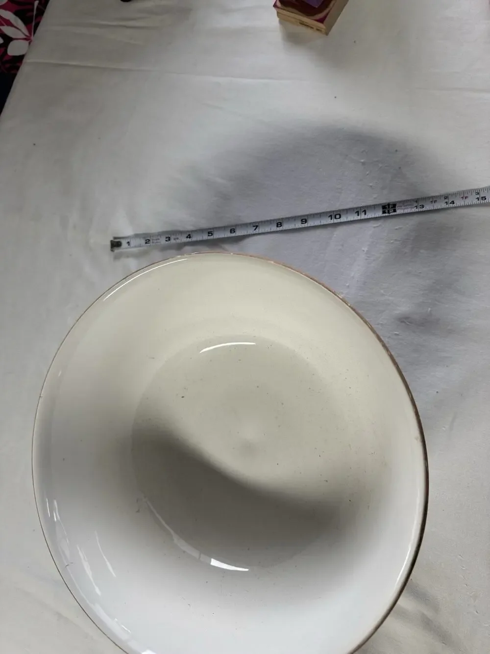Vintage Antica Fornance White Ceramic Bowl Dish Made in Italy (10 1/2